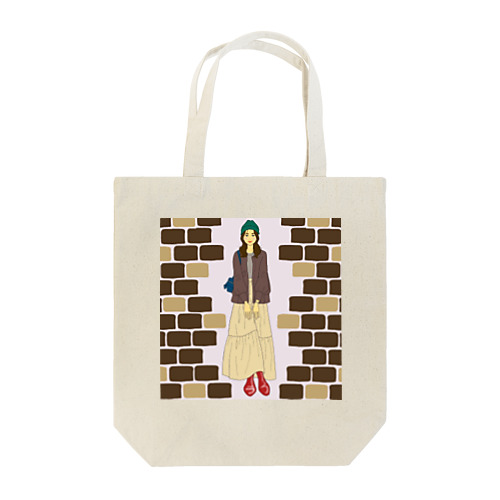 chocolate-brown brick Tote Bag