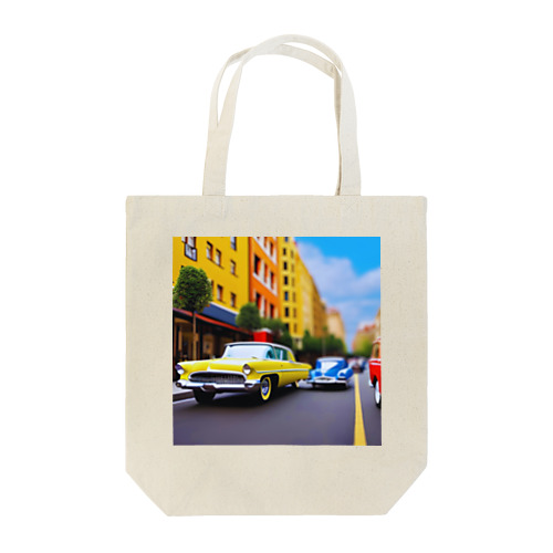 クラシックカーと街並み Tote Bag