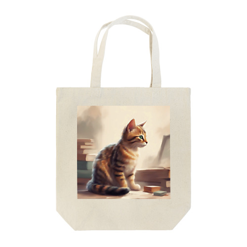 AIで作った　思考する子猫 Tote Bag
