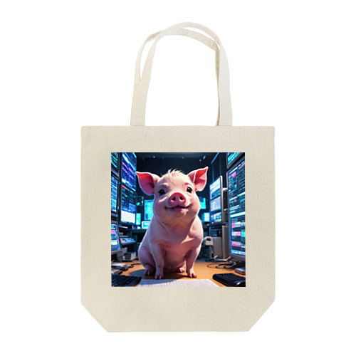 データベースを更新するミニブタ Tote Bag