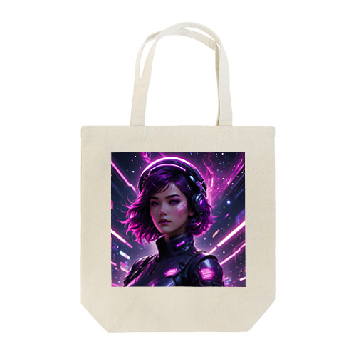 Orbiting Girl Tote Bag