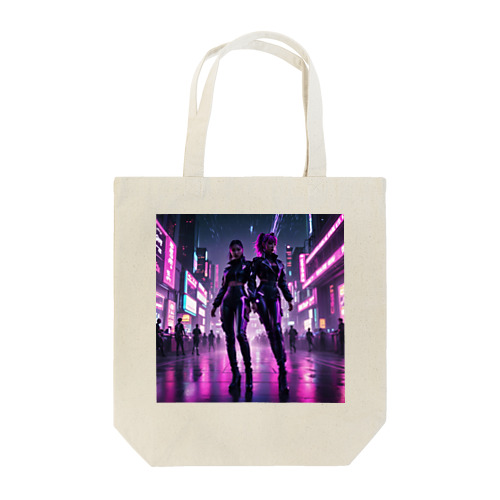 Purple Twins Tote Bag