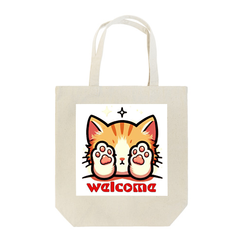 肉球で目隠し猫ちゃん Tote Bag