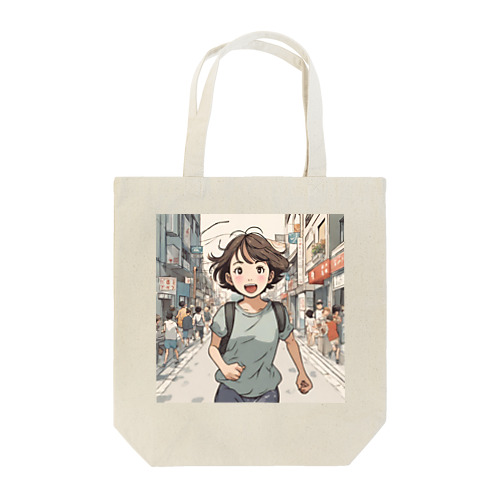 走る元気な女の子 Tote Bag