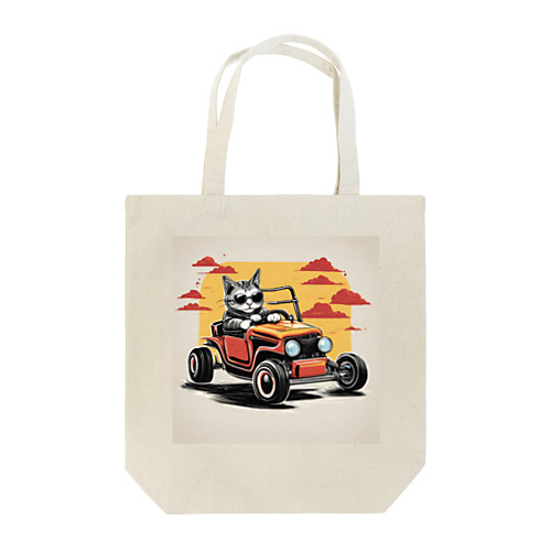 ホットロッドを操る猫 Tote Bag