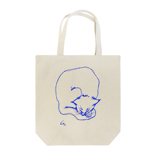 blue cat Tote Bag