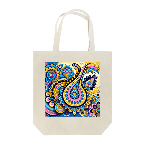 ポップカラーのインド柄 Tote Bag