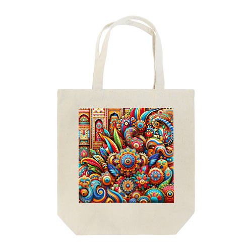 色鮮やかなインド柄 Tote Bag