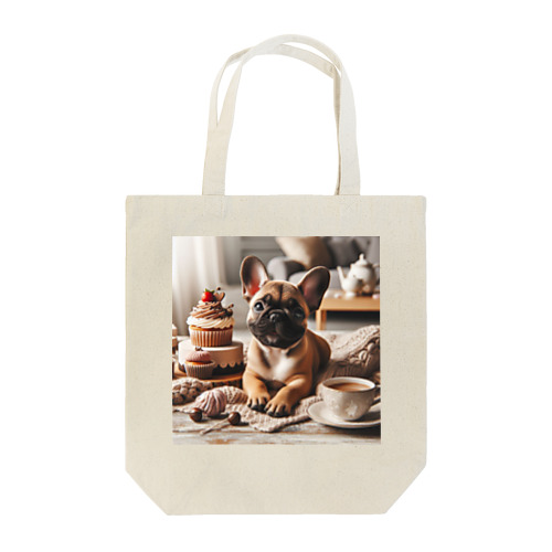 french bulldog tea time Tote Bag