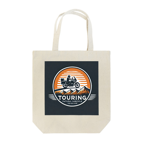 絶景ツーリングロゴ: 自然を駆け抜ける冒険 Tote Bag