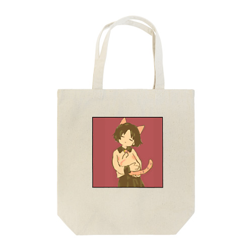 ねこちゃん隠してみましたの。(赤) Tote Bag