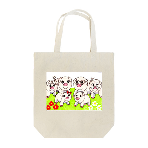 豚の家族 Tote Bag