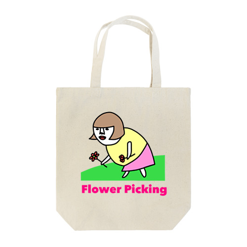Flower Picking Tote Bag