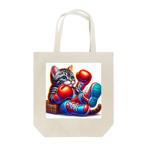 ボクサーになった猫 Tote Bag