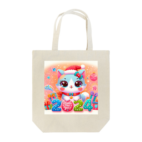 新年を迎える猫  2024 Tote Bag