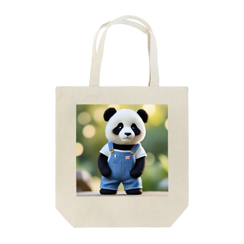 オーバオールを着るパンダ🐼 Tote Bag