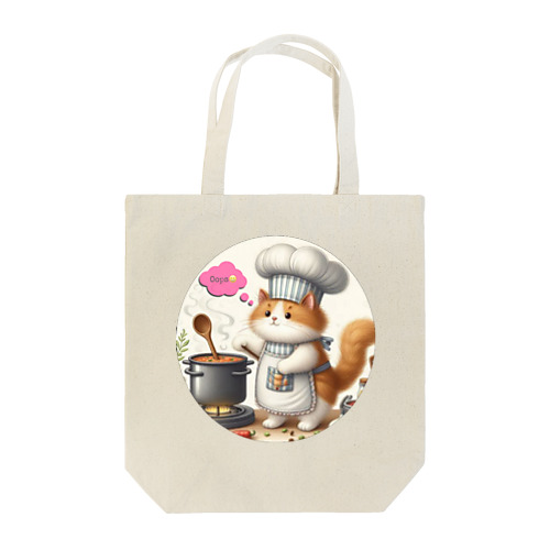 料理ネコ【Oops】 Tote Bag