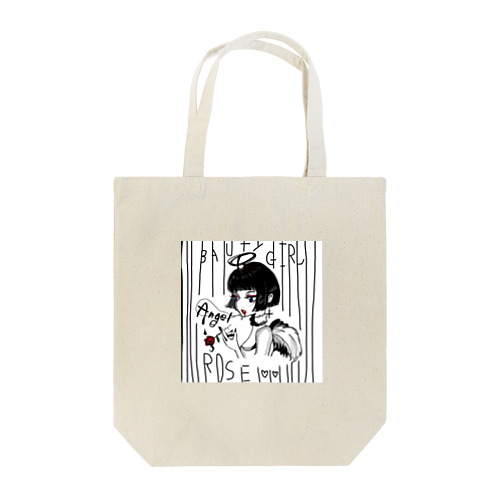 女の子とバラ Tote Bag