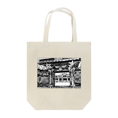 ペン画・東京の神社 Tote Bag