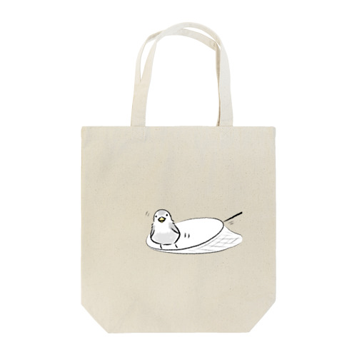 【寄付】虫取り網で掬われたハクセキレイの幼鳥 Tote Bag