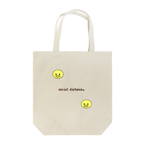 social distance。 トートバッグ