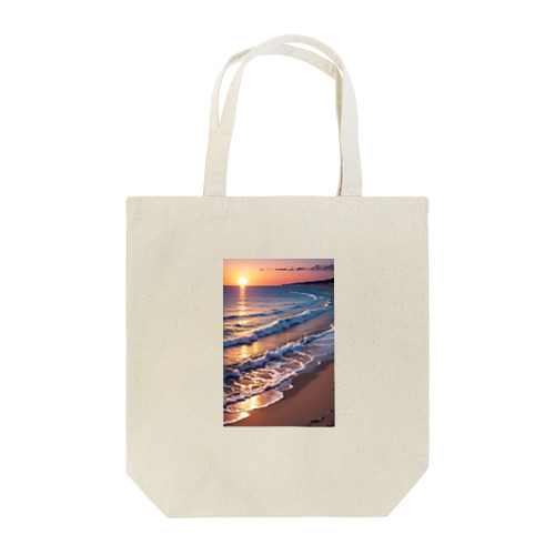 浜辺の夕日 Tote Bag