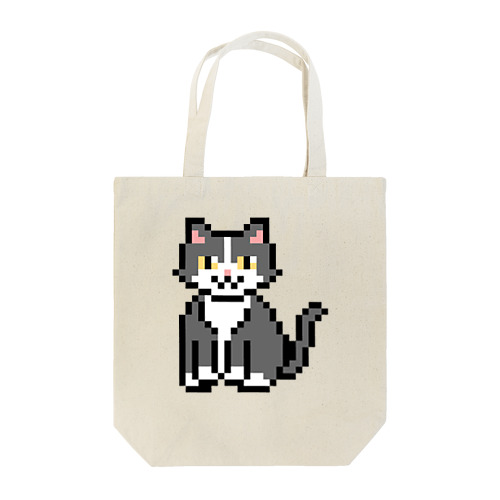 ハチワレ猫のドット絵 Tote Bag