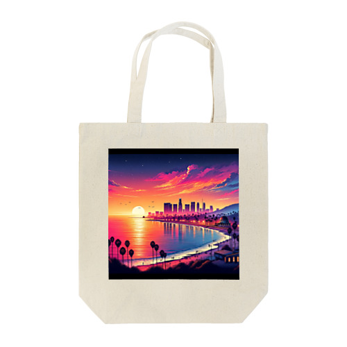 Sunset Beach City Tote Bag