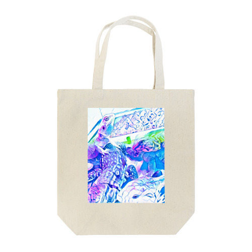 トカゲ大集合 スカイブルー Tote Bag