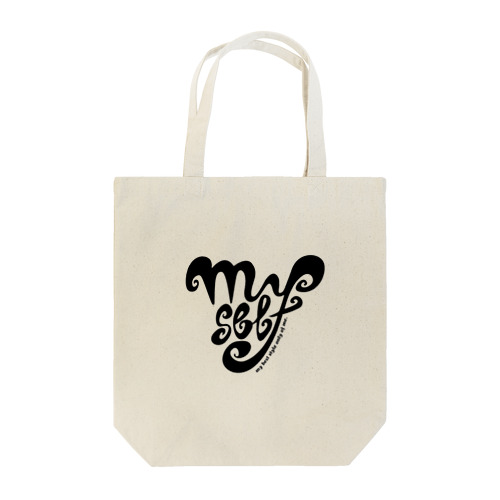 logo tote bag / black Tote Bag