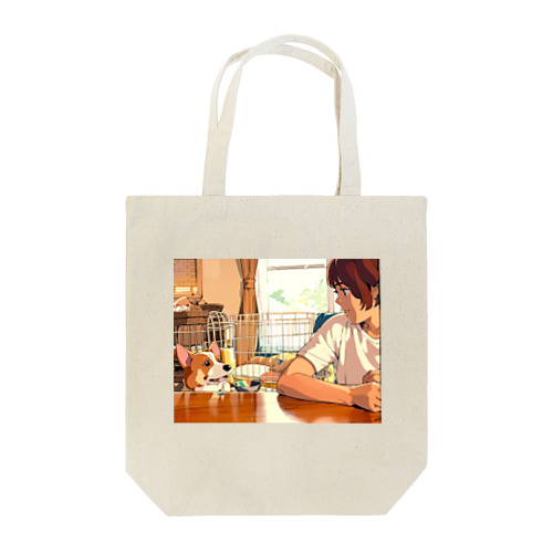 のどかな午後とコーギー Tote Bag