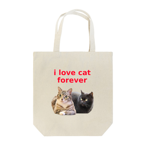 i love cat forever Tote Bag