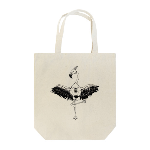 Do you know my charm?/フラミンゴ/モノクロ Tote Bag