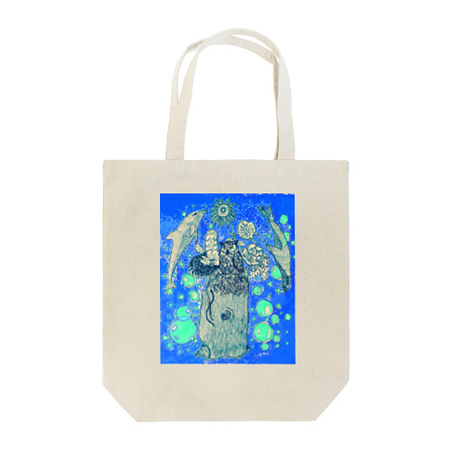 花咲き鯨と動物たち Tote Bag