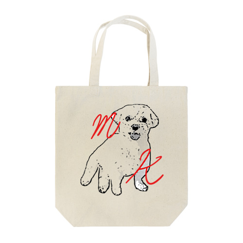 white dog Tote Bag