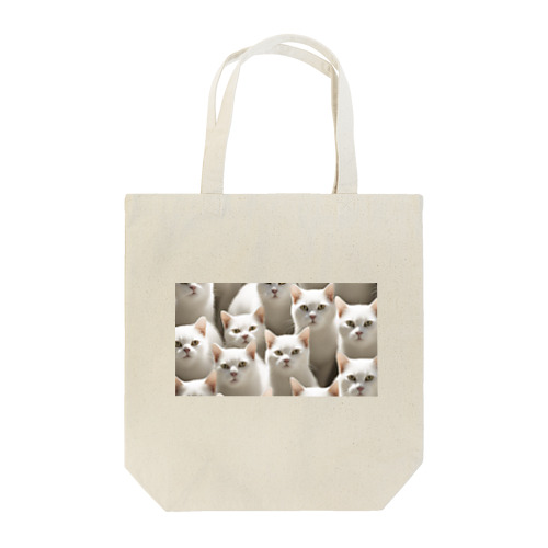 白猫ぎっしり Tote Bag