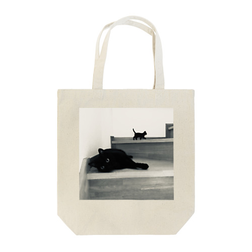 黒猫ちゃんのつどい　モノクロ Tote Bag