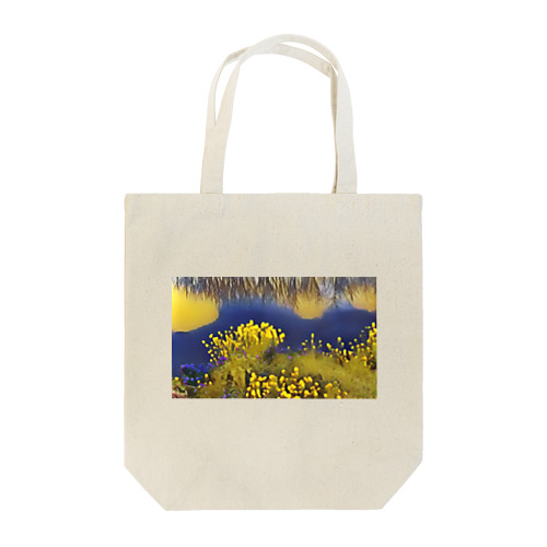 川と菜の花 Tote Bag