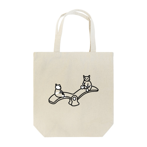 猫のシーソー Tote Bag