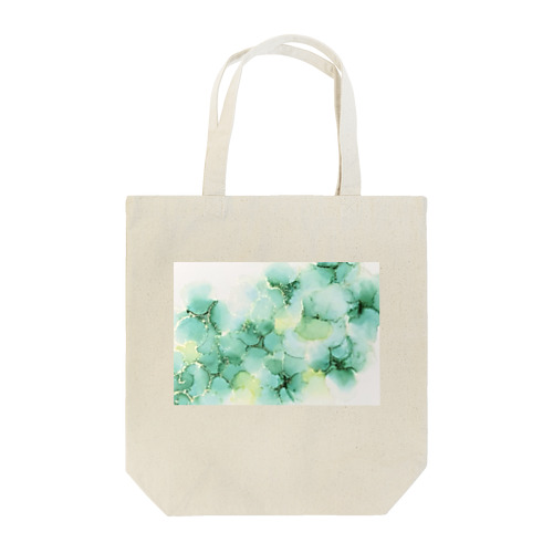 インクアート 緑の花 Tote Bag