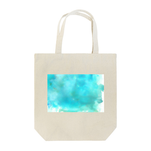 ターコイズ　水彩 Tote Bag