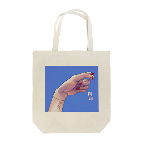 HAND-blue Tote Bag