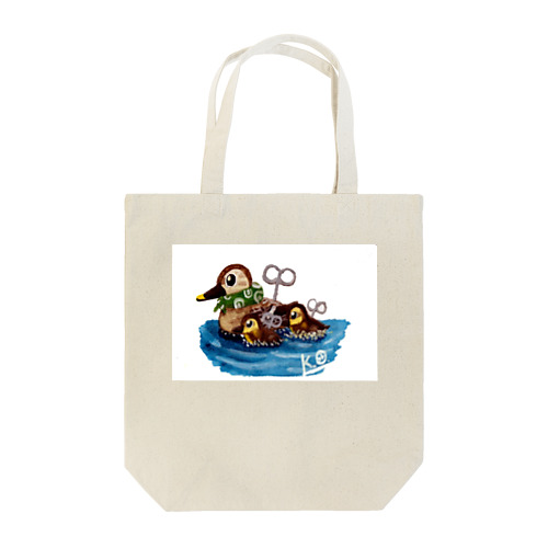 ゼンマイ仕掛けのカルガモの親子 Tote Bag