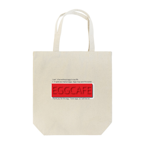 EGGCAFEラベル Tote Bag