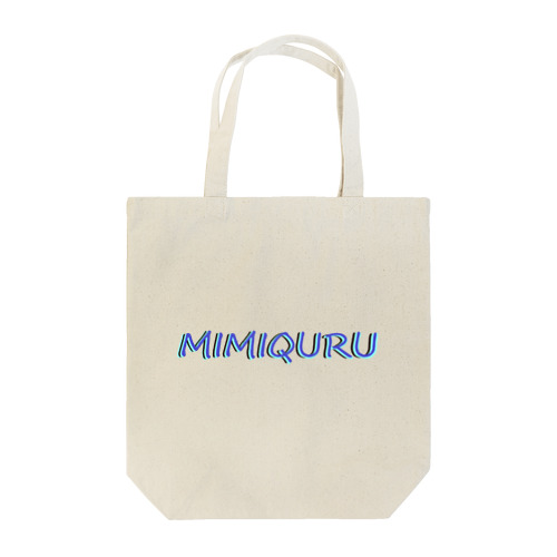 MIMIQURU ミミキュル　ブルー夏文字 Tote Bag