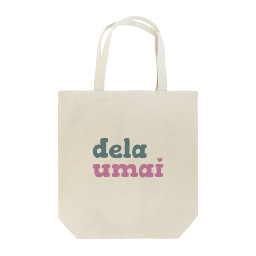 dela umai ロゴ トートバッグ