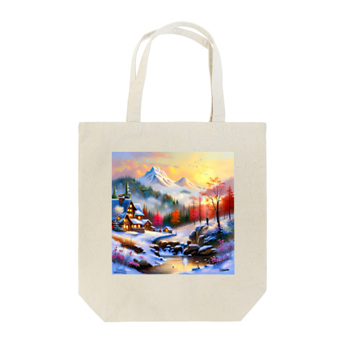 幻想的な雪景色のグッズ Tote Bag