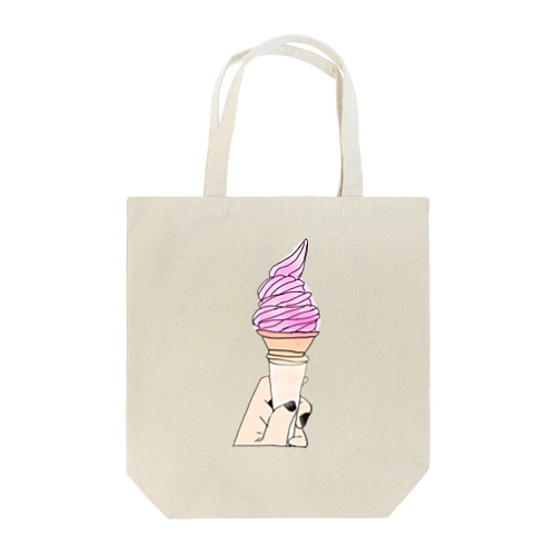 ソフトクリーム  いちご 味 Tote Bag