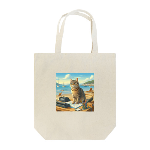 海辺の仕事猫 Tote Bag