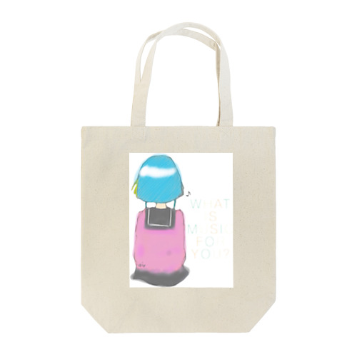 音楽を聴いてるボブのおんなのこ Tote Bag